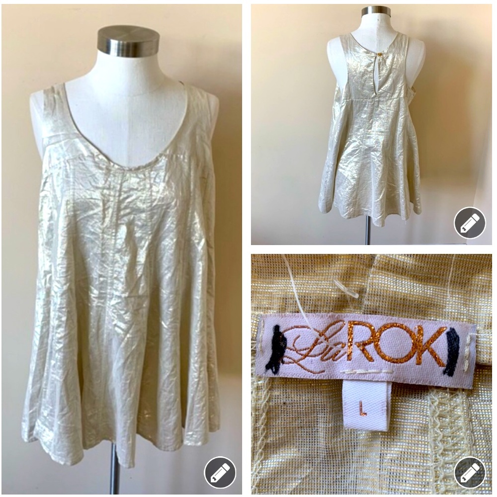 La Rok metallic gold swing tank #7260